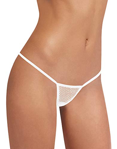 Sohimary 545 Mini Tanga String Malla Mujer XS S M L 34 36 38 40 Blanco