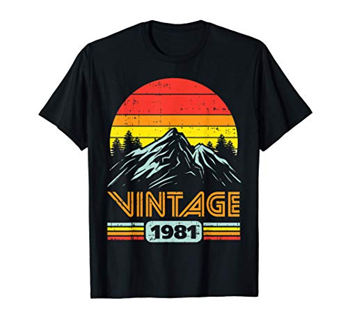Sol Vintage 1981 Retro 40 aniversario Papa 40años Regalo Camiseta