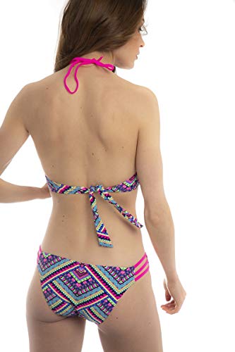 SOL Y PLAYA--Bañador una Pieza Diseño de patrón de Onda de Color para Mujer Chica señora triquini de Mujer (42 - L, patrón de Onda de Color)