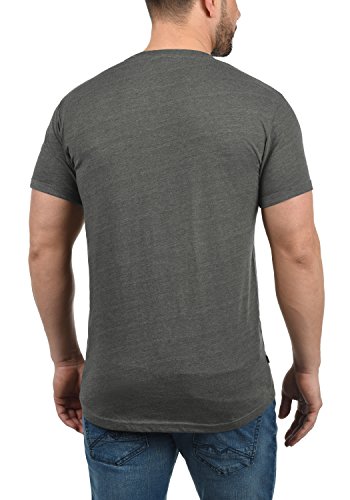 !Solid Bob Camiseta Básica De Manga Corta T-Shirt para Hombre con Cuello Redondo, tamaño:L, Color:Grey Melange (8236)