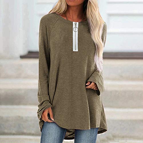 sólido Cuello redondolarga Casual Blusas Camiseta Manga Deportiva de Mangas largas Interior Mujer Tallas grandescamiseta Manga Larga Cuello Pico v Superman niña Camisetas Mujer Lila ma NGA