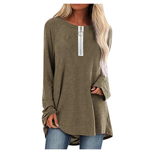 sólido Cuello redondolarga Casual Blusas Camiseta Manga Deportiva de Mangas largas Interior Mujer Tallas grandescamiseta Manga Larga Cuello Pico v Superman niña Camisetas Mujer Lila ma NGA