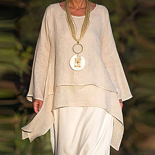 sólido Cuello redondolarga Casual Blusas Camiseta Manga Deportiva de Mangas largas Interior Mujer Tallas grandescamiseta Manga Larga Cuello Pico v Superman niña Camisetas Mujer Lila ma NGA