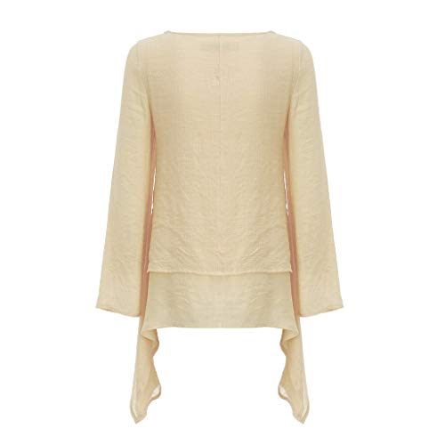 sólido Cuello redondolarga Casual Blusas Camiseta Manga Deportiva de Mangas largas Interior Mujer Tallas grandescamiseta Manga Larga Cuello Pico v Superman niña Camisetas Mujer Lila ma NGA