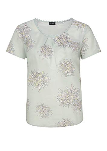s.Oliver BLACK LABEL Bluse Kurzarm, 61a2 Flowers Print, 46 para Mujer