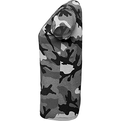 SOLS- Camiseta de Manga Corta Camo para Chica/Mujer (L) (Camuflaje)