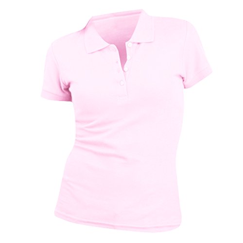 SOLS- Polo de Manga Corta de algodón piqué para Mujer (M) (Negro)