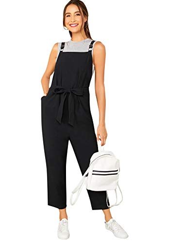 SOLY HUX Pantalones Mujer Casual Ajustable Correa Monos Rompers Flojo Retro Harem Mamelucos Jumpsuits Overalls con Bolsillo