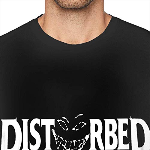 SOTTK Camisetas y Tops Hombre Polos y Camisas, Mens Cool Disturbed Smile Logo T-Shirts Black