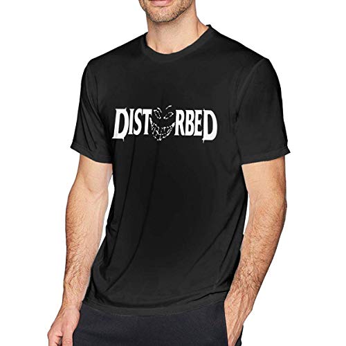 SOTTK Camisetas y Tops Hombre Polos y Camisas, Mens Cool Disturbed Smile Logo T-Shirts Black