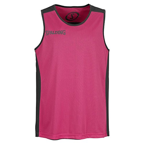 Spalding - Camisa de baloncesto, color negro / rosa, talla XL