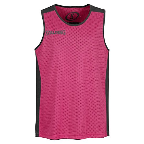 Spalding - Camisa de baloncesto, color negro / rosa, talla XS
