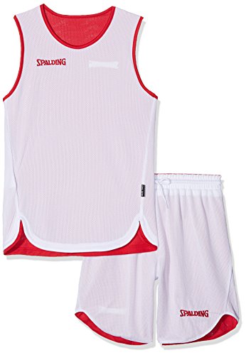 Spalding Doubleface Equipaciones Completas, Unisex niños, Rojo/Blanco, 140