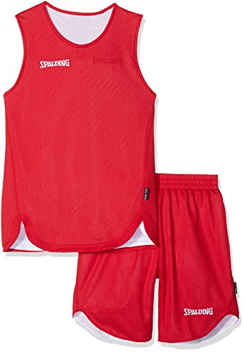 Spalding Doubleface Equipaciones Completas, Unisex niños, Rojo/Blanco, 140
