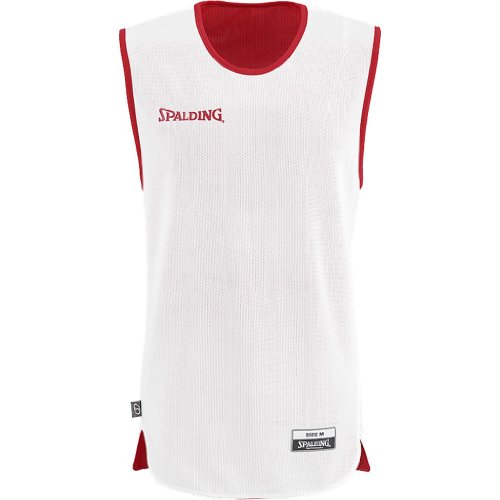 Spalding Doubleface Kids Set, Conjunto reversible camiseta y pantalones de baloncesto para Unisex-Niños, Rojo/Blanco (Red/White), S(36)