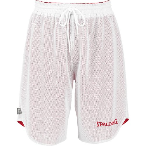 Spalding Doubleface Kids Set, Conjunto reversible camiseta y pantalones de baloncesto para Unisex-Niños, Rojo/Blanco (Red/White), S(36)