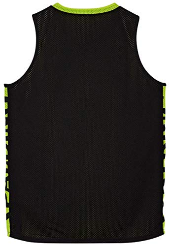 Spalding Essential Reversible Shirt Camiseta, Hombre, Black/Fluo Yellow, L