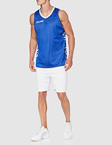 Spalding Essential Reversible Shirt Camiseta, Hombre, Royal/White, L