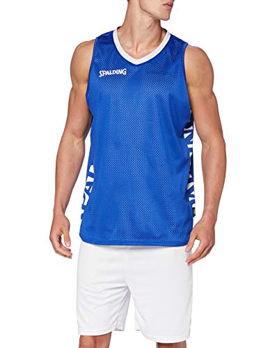 Spalding Essential Reversible Shirt Camiseta, Hombre, Royal/White, L