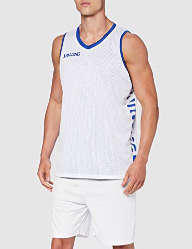 Spalding Essential Reversible Shirt Camiseta, Hombre, Royal/White, L