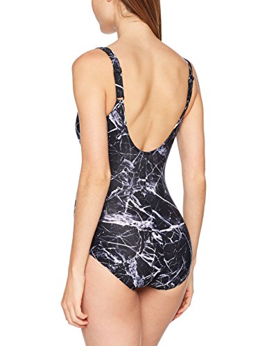 Speedo 8-113973503 Bañador, Mujer, Negro/Blanco, 40