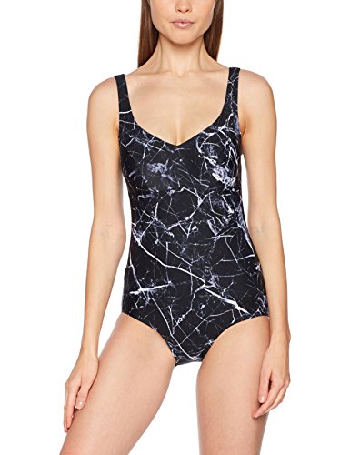 Speedo 8-113973503 Bañador, Mujer, Negro/Blanco, 40