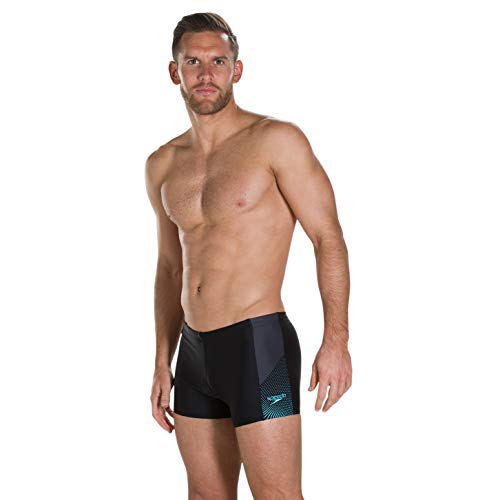 Speedo - Bañador de Buceo para Hombre, Hombre, Color Boom Blk/Aqua Splash/Oxid, tamaño Size: 36
