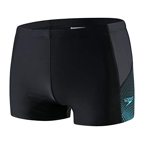 Speedo - Bañador de Buceo para Hombre, Hombre, Color Boom Blk/Aqua Splash/Oxid, tamaño Size: 36