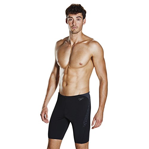Speedo Boom Splice Bañador, Adult Male, Negra/Oxid Gris, 32 (ES 80 CM)