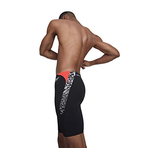Speedo Boom Splice Bañador, Adult Male, Negra/Rojo, 32 (ES 80 CM)