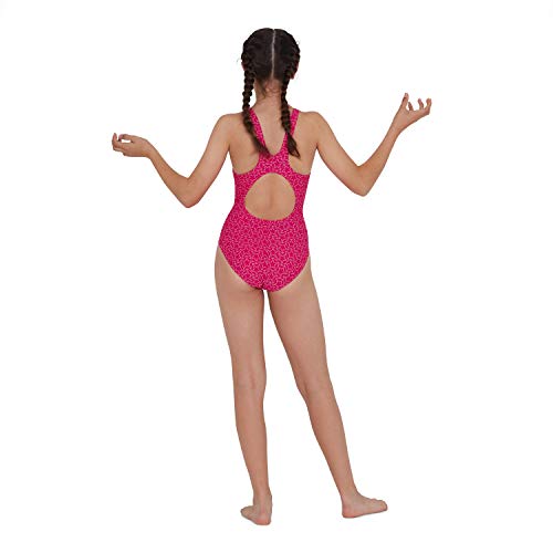 Speedo Boomstar Muscleback Bañador, Niñas, Rosa (Electric Pink/Galinda), 30 (11-12 Años)