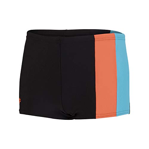 Speedo Disfraz de Bloques de Color Aqua Swim Briefs para niño, Niños, 812874G018, Nero/Hypersonic Blue/Volcanic Orange, 15-16 Anni