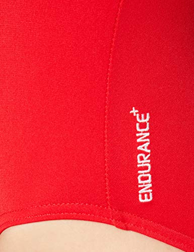 Speedo Endurance + Estampado Medalist Bañador, Adult Female, Rojo, 28
