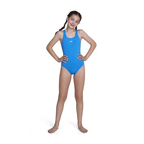 Speedo Essential Endurance+ Medalist Bañador, Junior Girls, Neon Azul, 32 (13-14 años)