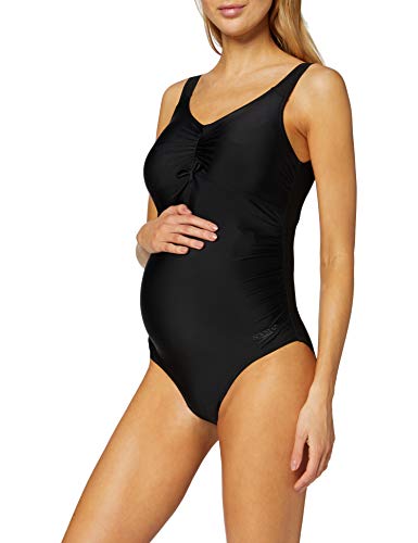 Speedo Essential U-Back Maternity De 1 Pieza Bañador, Adult Female, Negra/Negra, XL