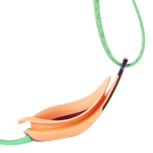 Speedo Fastskin Elite Mirror Gafas de Natación, Unisex Adulto, Naranja/Verde, Talla Única