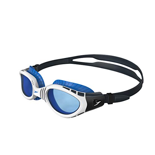 Speedo Futura Biofuse Flexiseal Gafas de Natación, para mujeres, Blanco/Azul, Talla Única