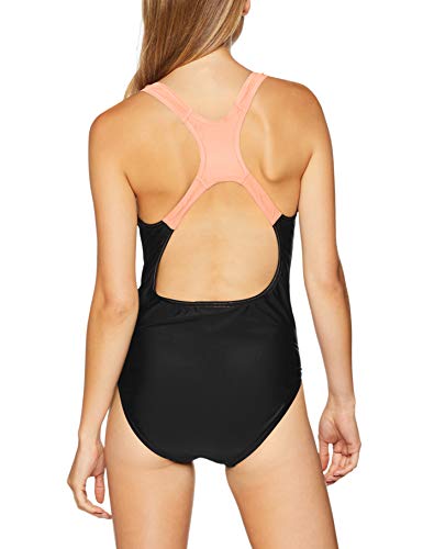 Speedo Gala Logo Medalist AF Traje De Baño, Mujer, Black/Flash, 32