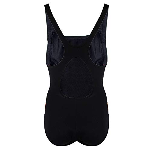 Speedo Graphic Placement Panel Muscleback - Bañador para mujer, color negro y naranja Negro Negro ( 44