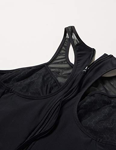 Speedo Hexagonal Mesh Panel Traje de Baño de Una Pieza, Mujer, Negro (Black), 36 (ES 42)