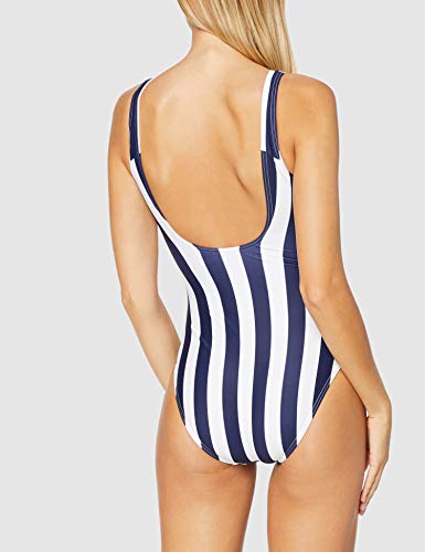 Speedo Ice Cre con Espalda En U Bañador, Mujer, Ice Cream Navy/White, 28 (UK 6)
