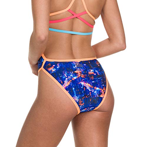Speedo Kanjilights Ribbonback De Una Pieza Bañador, Mujer, Kanji Lights/Black/Psycho, 30 (ES 36)