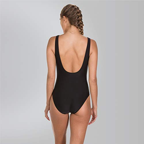 Speedo Mickey Placement con Espalda En U Bañador, Adult Female, Negra, 34 (ES 40)