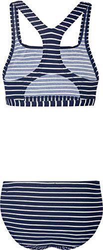 Speedo Printed Medalist 2PC Swimsuit, Junior Girls, Azul, 28 (9-10 años)