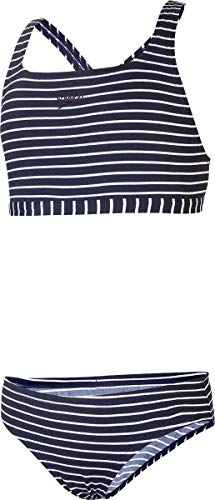 Speedo Printed Medalist 2PC Swimsuit, Junior Girls, Azul, 28 (9-10 años)