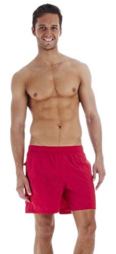Speedo Scope - Bañador de natación para hombre, color rojo/blanco, talla L