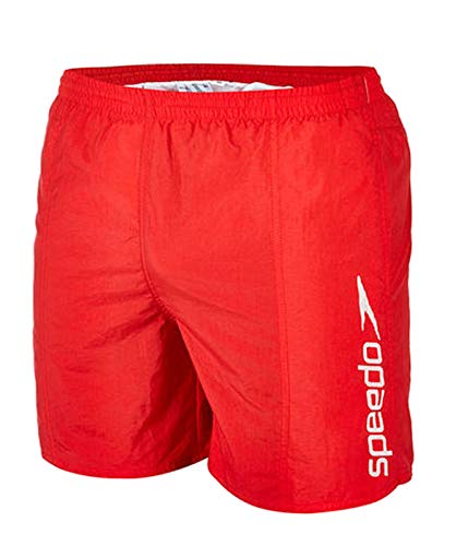 Speedo Scope - Bañador de natación para hombre, color rojo/blanco, talla L