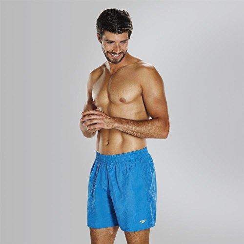 Speedo Solid Leisure de 16" Pantalones Cortos, Adult Male, Azul, L