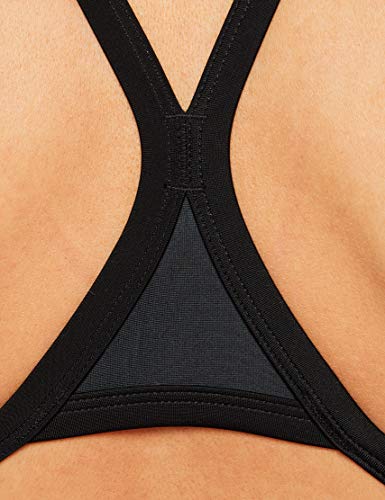 Speedo Turnback Thinstrap con Boomstar Integral Bañador, Mujer, Negro/Gris óxido, 32 (ES 38)