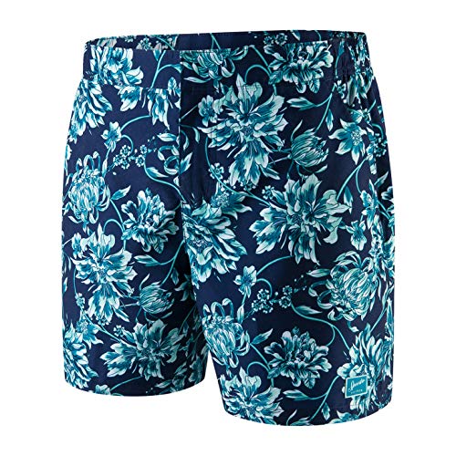 Speedo Vintage Paradise 16" Watershort Watershort, Hombre, Navy/Nordic Teal/Sage, XXL